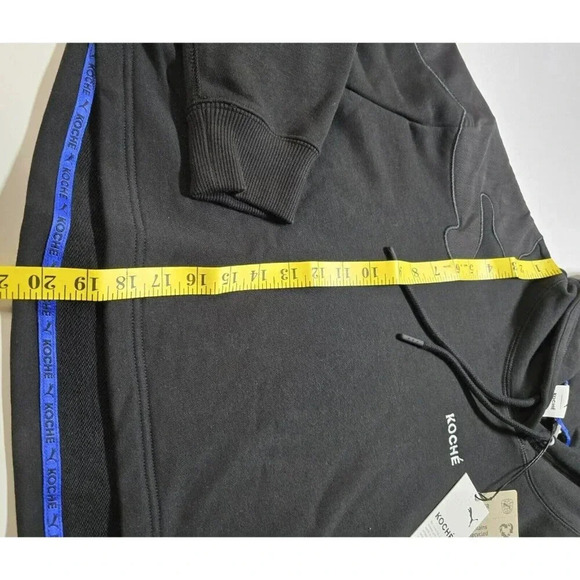 Puma X Koché Hoodie Cropped Sweatshirt Size XL Women's Black Casual Outerwear - Picture 9 of 15